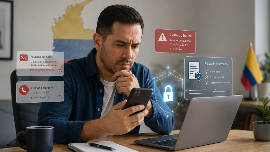 SEGURO CONTRA FRAUDE BANCARIO EN COLOMBIA: ¿QUÉ PÓLIZAS CUBREN PHISHING, VISHING Y ESTAFAS DIGITALES EN 2026?